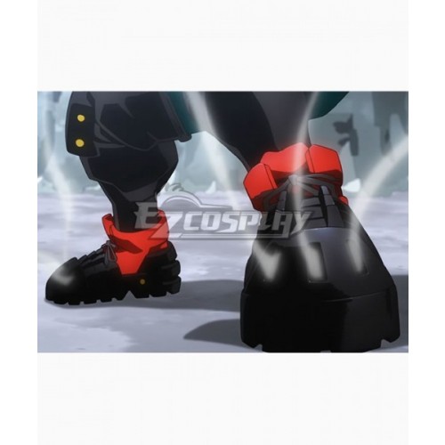 My Hero Academia Boku No Hero Akademia Izuku Midoriya Deku Black Red Cosplay Shoes