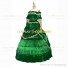 Classic Victorian Steampunk Ruffles Herrlich Dark Green Ball Gown Dress