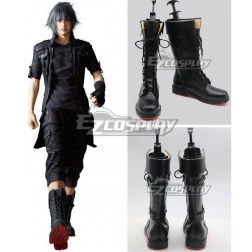 Final Fantasy XV Noctis Lucis Caelum Black Shoes Cosplay Boots