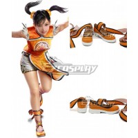 Tekken 3 Ling Xiaoyu Orange Cosplay Shoes