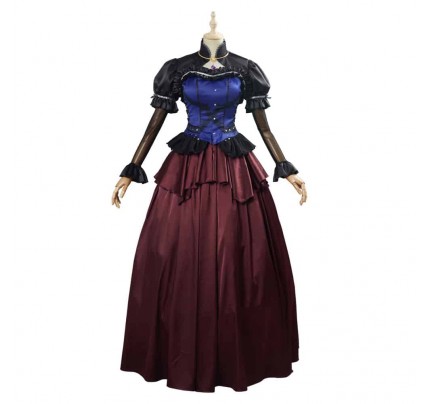 Final Fantasy VII Remake Cloud Strife Female Blue Dress Cosplay Costume