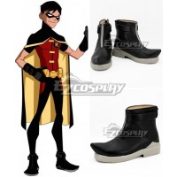 DC Young Justice Robin Black Cosplay Shoes