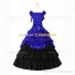 Vintage Gothic Lolita Victorian 18th Century Royal Blue Ruffles Evening Ball Gown Dress