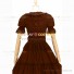 Reenactment Civil War Lace Lolita Recoco Layered Brown Ball Gown Dress