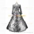 Gothic Victorian Marie Antoinette Theater Layered Evening Gown Silver Dress