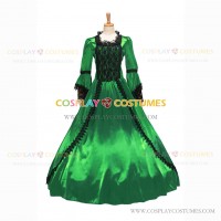 Marie Antoinette Renaissance Period Reenactment Green Lace Dress Ball Gown