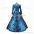 Gothic Victorian Marie Antoinette Theater Layered Evening Gown Blue Dress