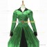 Retro Victorian Classic Turtle Neck Stage Green Long Dress Ball Gown