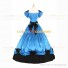 Civil War Southern Belle Lolita Victorian Theater Blue Long Ball Gown Dress