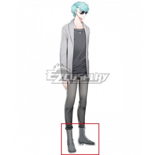 Mystic Messenger V Dark Gray Shoes Cosplay Boots