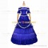 Classic Victorian Steampunk Ruffles Herrlich Royal Blue Ball Gown Dress