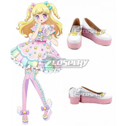 Idol time Pripara Yui Yumekawa White Pink Cosplay Shoes