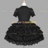 Elegant Lolita Dress Black Cascading Tiered Wide Sleeve Dress