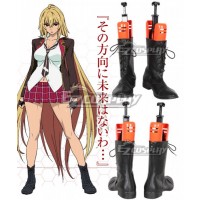 Valkyrie Drive Mermaid Mirei Shikishima Black Shoes Cosplay Boots