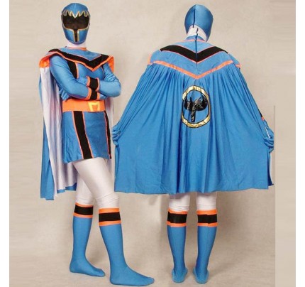 Blue Power Rangers Mystic Uniform Spandex Zentai Costume