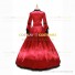 Marie Antoinette Renaissance Period Reenactment Red Lace Dress Ball Gown