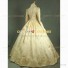 Faire Queen Elizabeth Tudor Period Jacquard Dress Antique Court Regal Queen Lady Gown Light Yellow