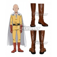 One Punch Man Saitama Caped Baldy Hagemanto Orange Cosplay Boots