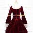 Victorian Marie Antoinette Velvet Masquerade Lace Ball Gown Dress