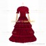 Reenactment Civil War Lace Lolita Recoco Layered Red Ball Gown Dress