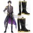 Tsukiuta. Hajime Mutsuki Six Gravity January Stage Black Shoes Cosplay Boots