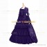 Retro Renaissance Style Pagoda Sleeves Prom Ball Gown Purple Dress