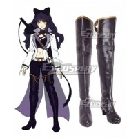 RWBY Volume 4 Blake Belladonna Black Shoes Cosplay Boots