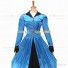 Retro Victorian Classic Turtle Neck Stage Blue Long Dress Ball Gown