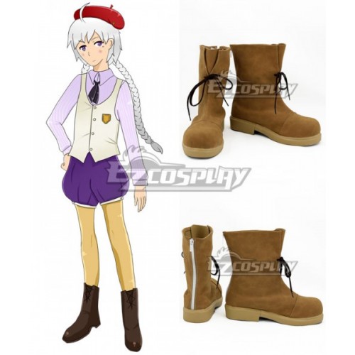 Hetalia Kugelmugel Light Brown Shoes Cosplay Boots