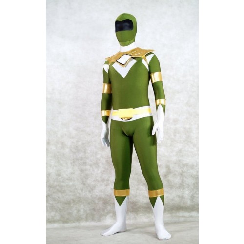 Dark Green Spandex Power Rangers Superhero Zentai Body Costume