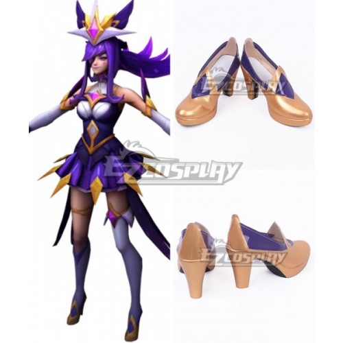 League of Legends LOL Star Guardian Syndra The Dark Sovereign Golden Cosplay Shoes