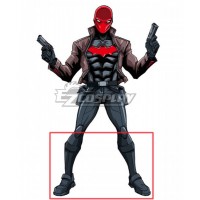 DC Batman Red Hood Black Shoes Cosplay Boots