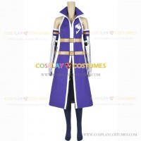 Fairy Tail Cosplay Titania Erza Scarlet Costume Purple Combat Uniform