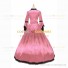 Marie Antoinette Renaissance Period Reenactment Pink Lace Dress Ball Gown