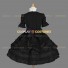 Elegant Gothic Lolita Dress Black and White Ruffle Bow Tiered Dress