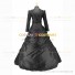 Gothic Victorian Marie Antoinette Theater Layered Evening Gown Black Dress