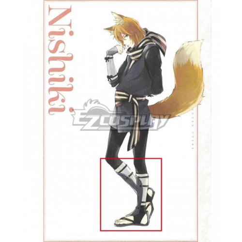 Fire Emblem Fates IF Nishiki Kaden Black Shoes Cosplay Boots - Including black armor and white leggings