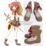 Puella Magi Madoka Magica Side Story: Magia Record Akino Kaede Brown Shoes Cosplay Boots