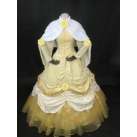 Beauty And The Beast Princess Belle Cosplay Costume With Cape