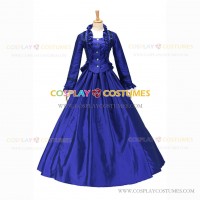 Victorian Style Southern Belle Gothic Lolita Royal Blue Ball Gown Dress