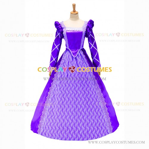 Gothic Lolita Victorian Queen Elizabeth Theatre Light Purple Lace Prom Ball Gown Dress