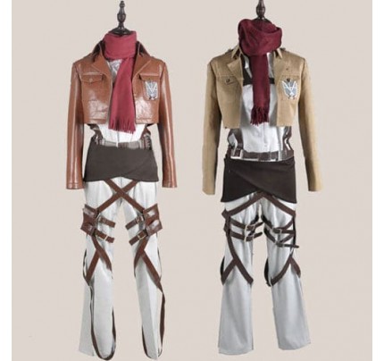 Attack On Titan Mikasa Ackerman Cosplay Costume Full Set