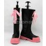 Akame ga KILL! Chelsea Black And Pink Shoes Cosplay Boots