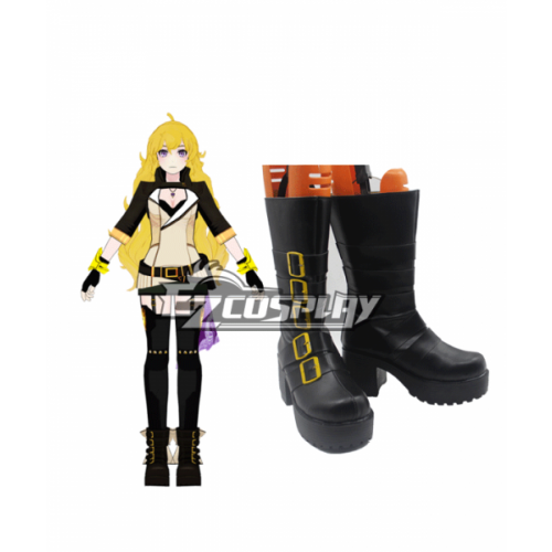 RWBY Volume 2 Yang Xiao Long Black Shoes Cosplay Boots