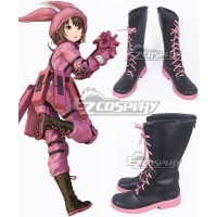 Sword Art Online Alternative: Gun Gale Online DLC Llenn Brown Shoes Cosplay Boots