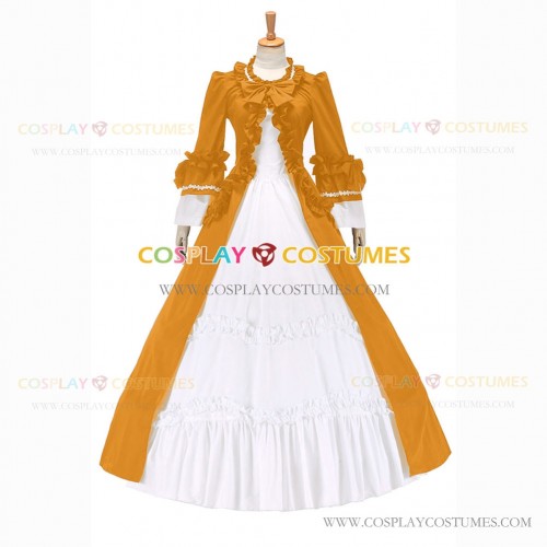 Victorian Style 18th Century Southern Belle Masquerade Yellow Ball Gown Dress