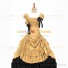 Vintage Gothic Lolita Victorian 18th Century Light Yellow Ruffles Evening Ball Gown Dress