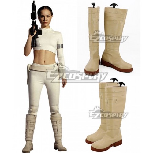 Star Wars Padme Amidala Light Yellow Shoes Cosplay Boots