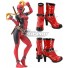 Marvel Deadpool Lady Wade Wilson Female Red Shoes Cosplay Boots