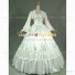 Royal Queen Victorian Style Lady  Pioneer Women Retro Clothing Off White